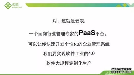 云表開創(chuàng)軟件工業(yè)4.0新時代 人人都是開發(fā)者，引領(lǐng)系統(tǒng)軟件定制開發(fā)革命